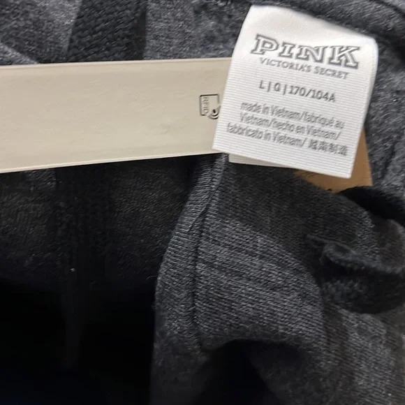 Victoria's Secret PINK Sparkly Logo HOODIE Dress/Extra Long Sweatshirt Large - Picture 4 of 6